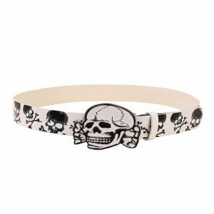 2000s iconic skull belt   retro & edgy streetwear staple 2236