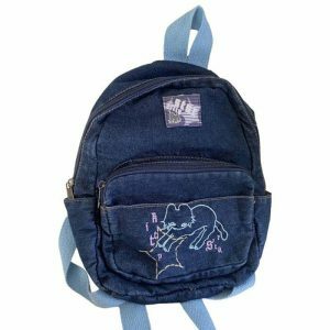 90s aesthetic denim backpack iconic & youthful style 6133