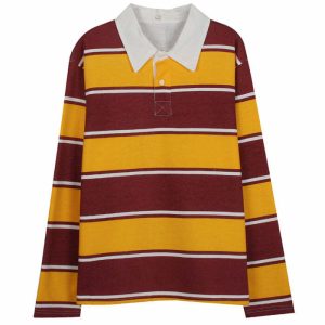 90s aesthetic striped sweatshirt youthful & iconic style 4429