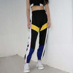 90s color block pants   youthful & iconic streetwear 2093