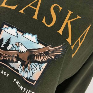 alaska theme sweatshirt   youthful & dynamic print design 8228