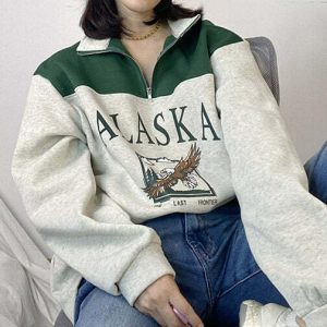 alaska zipup sweatshirt   chic & youthful urban wear 3598