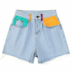 artsy denim shorts youthful & chic custom denim design 7131