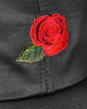 badass rose embroidered cap streetwear icon 4583