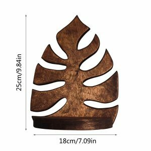 botanical monstera leaf shelf   crafted wooden elegance 8217