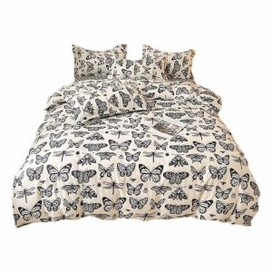 butterfly aesthetic bedding set youthful & dreamy design 3039