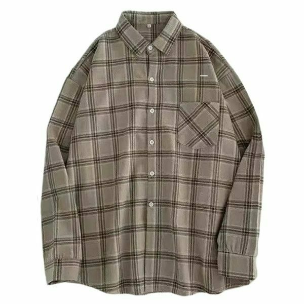 casual plaid shirt   youthful & chic friday aesthetic 7560