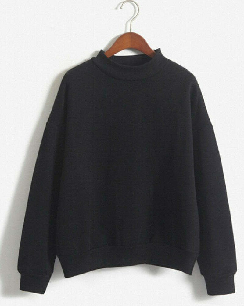 chic basic sweatshirt   minimalist & comfort essential 7542