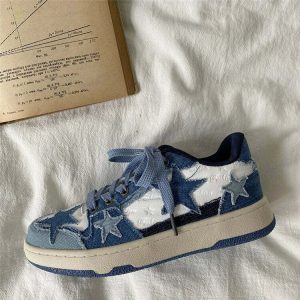 chic blue jeans inspired sneakers urban aesthetic 4828