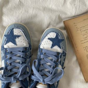chic blue jeans inspired sneakers urban aesthetic 5435