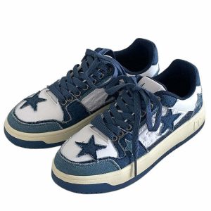 chic blue jeans inspired sneakers urban aesthetic 7643