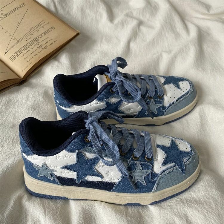 chic blue jeans inspired sneakers urban aesthetic 8361