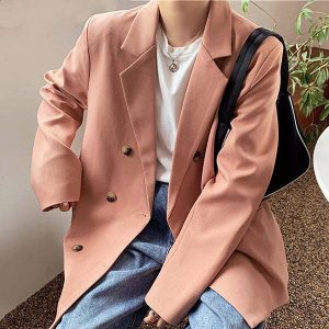 chic blush oversized jacket   youthful & trendy comfort 3116