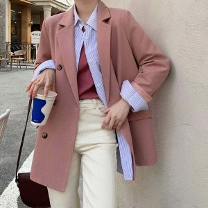 chic blush oversized jacket   youthful & trendy comfort 8231