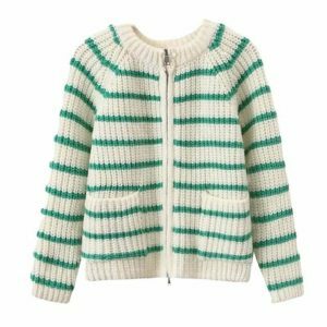 chic french mood striped cardigan   timeless elegance 5743