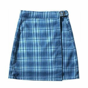 chic plaid skirt sweet dress code & youthful vibe 6022