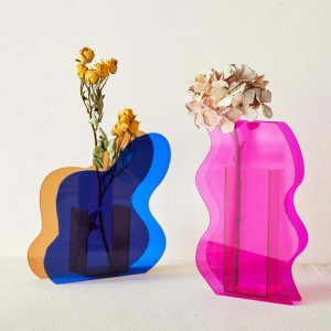 chic postmodern vases sleek acrylic 3615