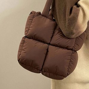chic puffy shoulder bag   sleek design meets functionality 1262