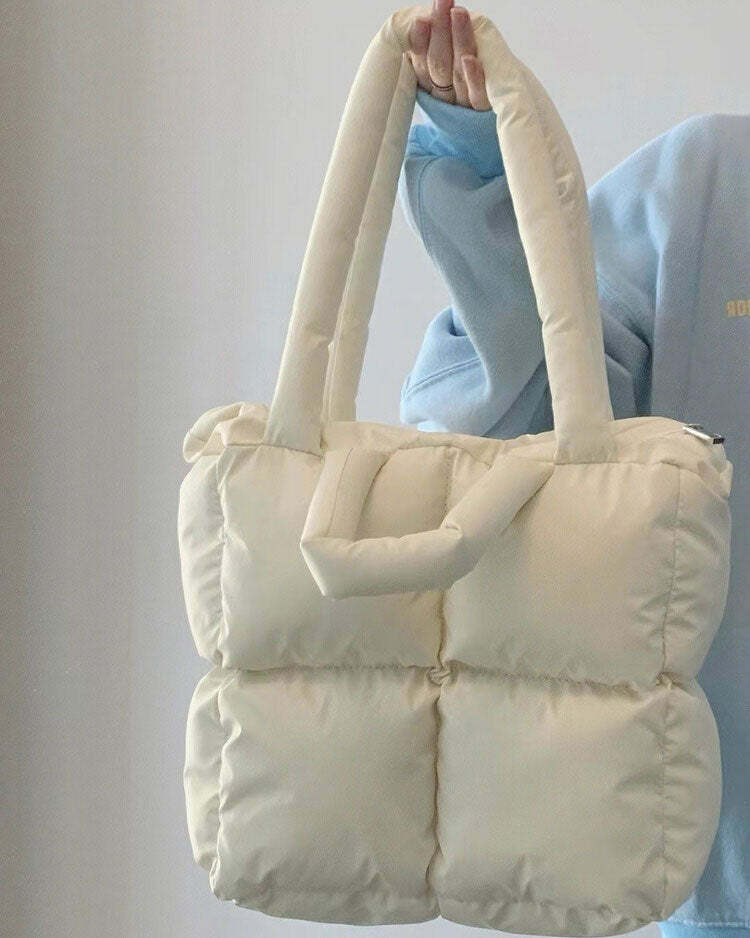 chic puffy shoulder bag   sleek design meets functionality 2238