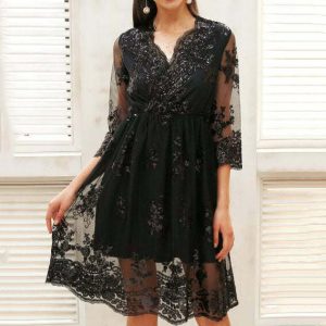 chic sequin dress   dazzling & youthful party 8697