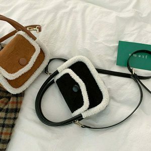 chic sheepskin mini bag   luxurious & compact style 2169