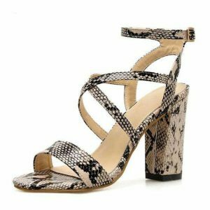 chic snakeskin heeled sandals urban elegance 4347