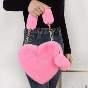 chic softie heart bag   youthful & trendy 3933