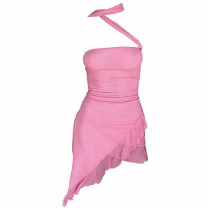 chic summer in paris ruffle dress   halter & youthful vibes 4424