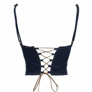 chic y2k denim corset 1379