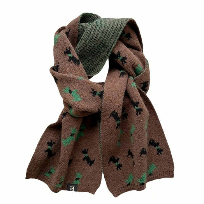 christmas themed knit scarf   festive & cozy essential 5035