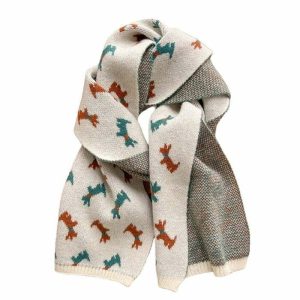 christmas themed knit scarf   festive & cozy essential 5988