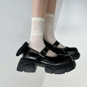 chunky mary jane platform sandals   youthful & edgy style 4654