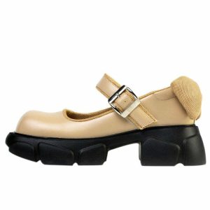 chunky mary jane platform sandals   youthful & edgy style 7666