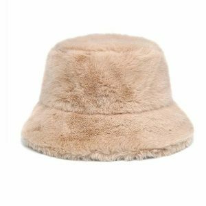 clean girl chic fluffy bucket hat   y2k aesthetic 6881