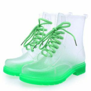 clear laceup boots   chic transparent footwear urban trend 6499