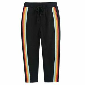 colorful rainbow pants   youthful & vibrant streetwear 3510