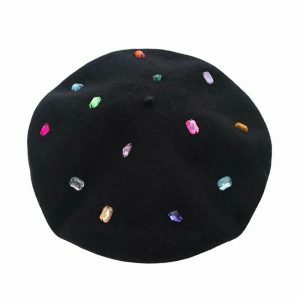 colorful rhinestone beret chic & vibrant accessory 6238