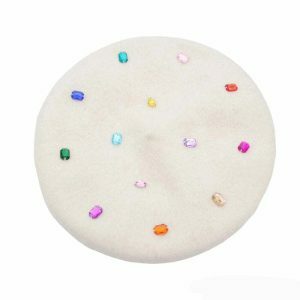 colorful rhinestone beret chic & vibrant accessory 8652