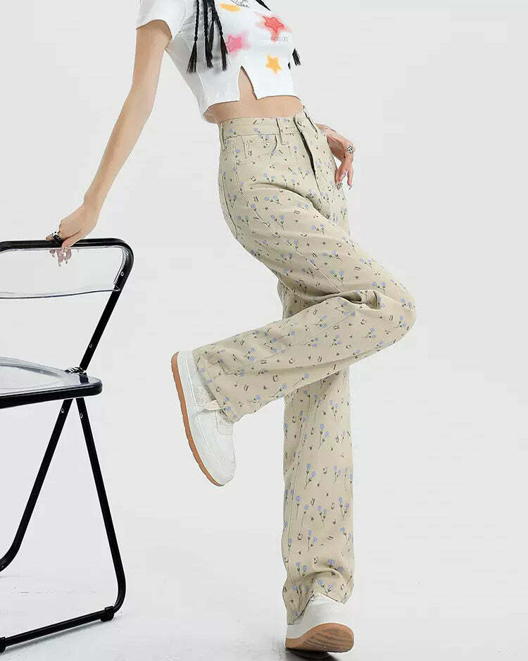 cottagecore aesthetic floral pants youthful floral pants cottagecore chic & trendy 5613