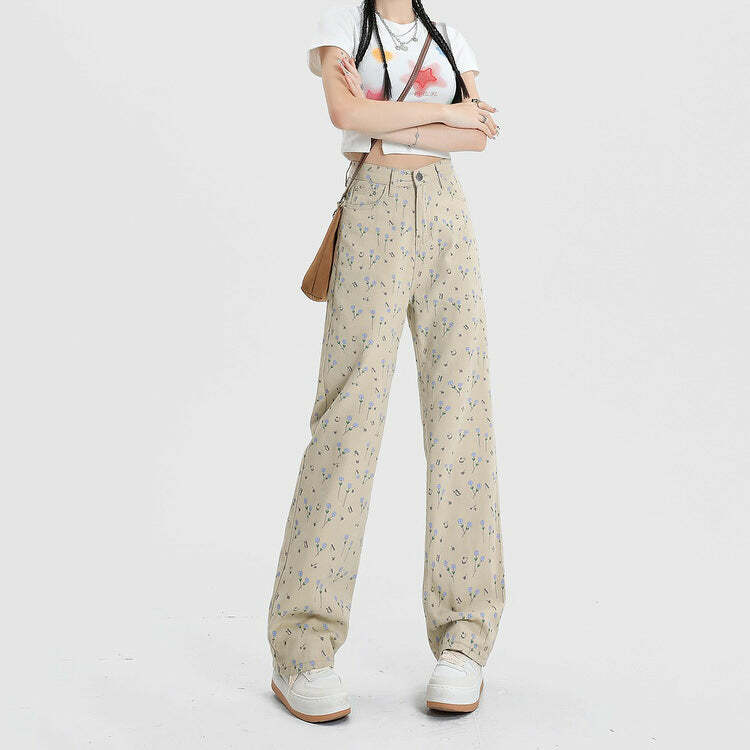 cottagecore aesthetic floral pants youthful floral pants cottagecore chic & trendy 5921