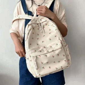 cottagecore floral backpack vintage charm & practicality 5206
