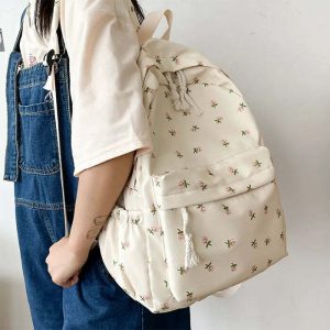cottagecore floral backpack vintage charm & practicality 5272