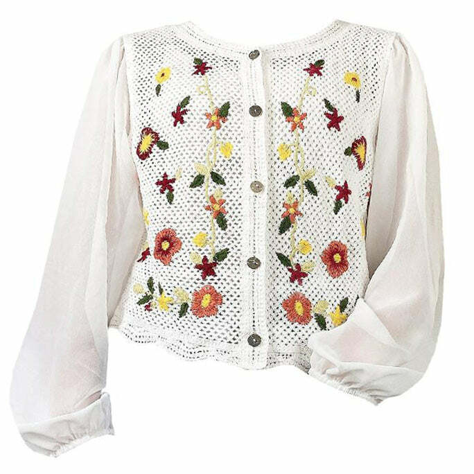 cottagecore floral cardigan youthful & chic design 3981