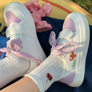 cottagecore gingham sneakers youthful & iconic style 7921
