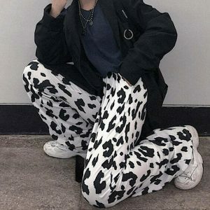 cow print pants youthful & bold streetwear statement 2124