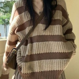 cozy striped reading sweater   chic & comfortable 2503