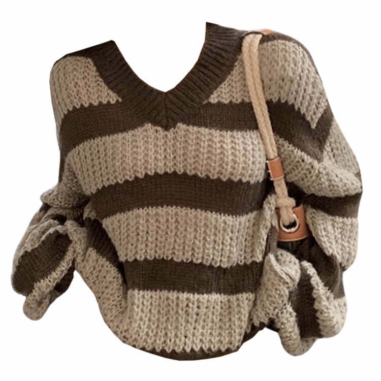 cozy striped reading sweater   chic & comfortable 3213