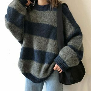 cozy striped sweater perfect for youthful  casual days 2728