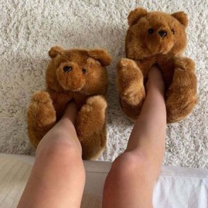 cozy teddy bear slippers   youthful & hugging comfort 1440