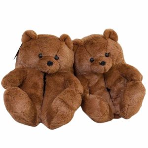 cozy teddy bear slippers   youthful & hugging comfort 4083
